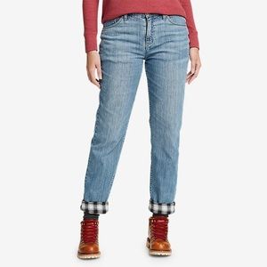 Eddie Bauer Boyfriend Flannel Lined NWT